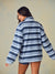 MICROFLEECE STRIPE HALF ZIP - HAMMOCK