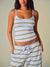 STRETCH COTTON ESSENTIAL STRIPE CAMI - PALMETTO