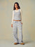 STRETCH COTTON ESSENTIAL STRIPE DOUBLE TAKE LONG SLEEVE - PALMETTO