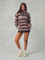 MICROFLEECE STRIPE HALF ZIP - DRIFTWOOD