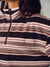 MICROFLEECE STRIPE HALF ZIP - DRIFTWOOD