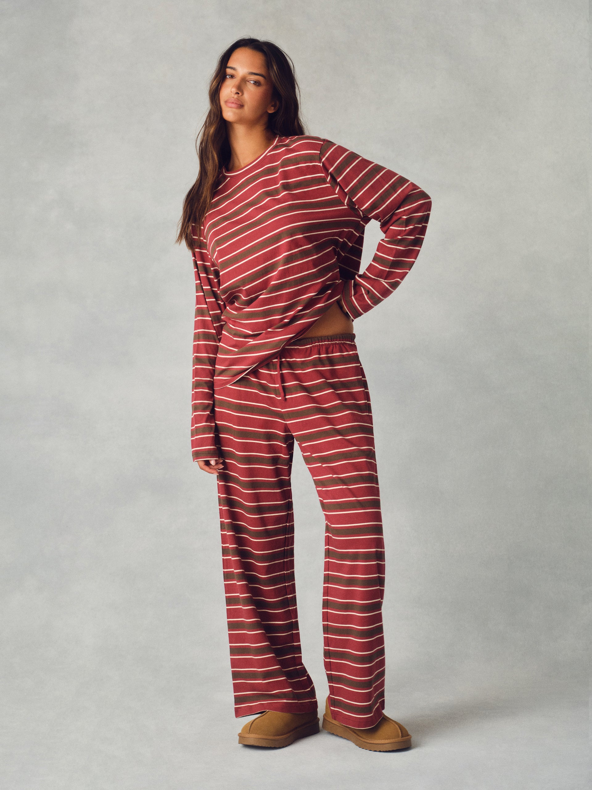 CLASSIC COTTON DAILY STRIPE LONG SLEEVE - SWEET TEA