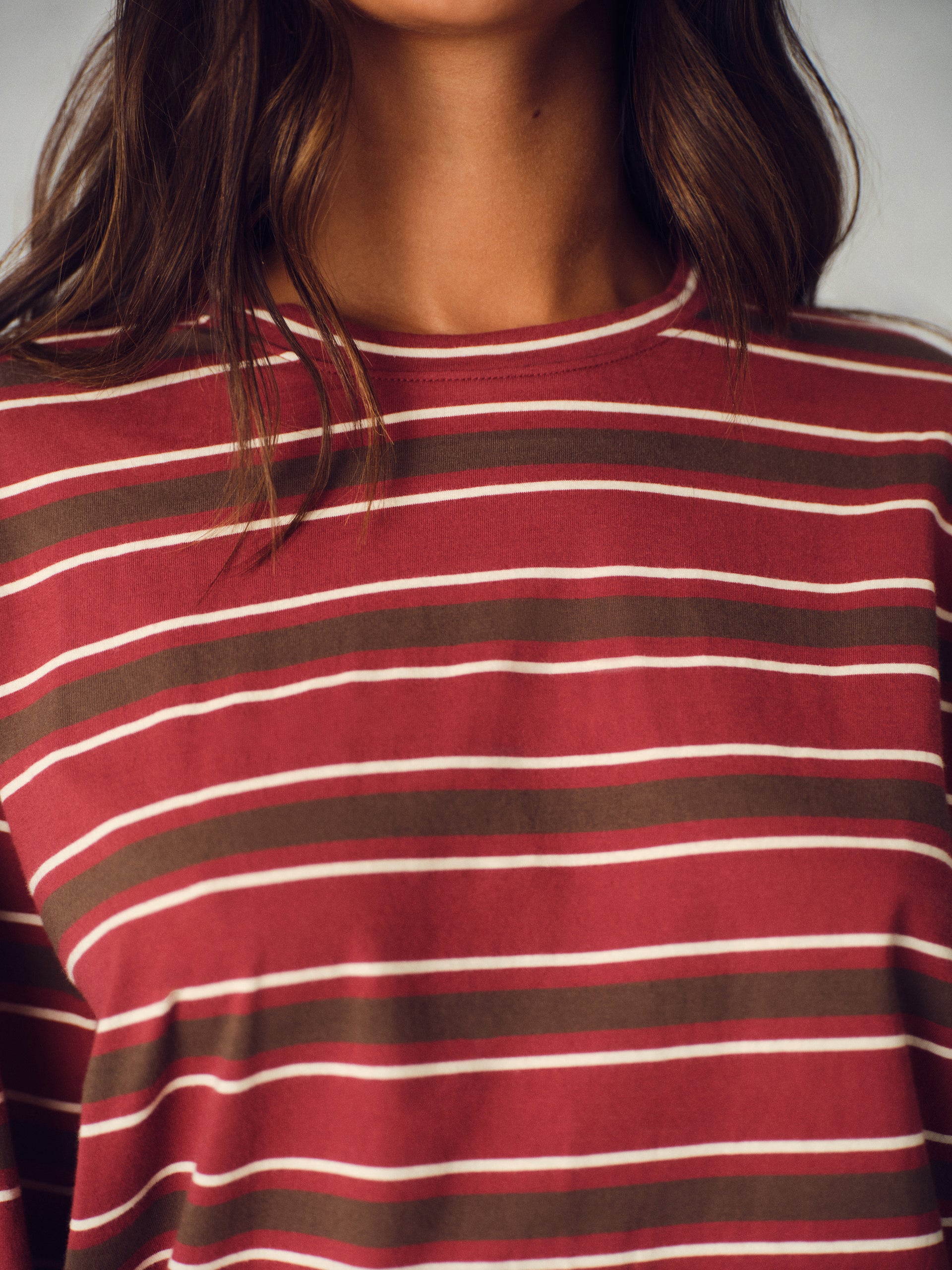 CLASSIC COTTON DAILY STRIPE LONG SLEEVE - SWEET TEA
