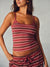 STRETCH COTTON ESSENTIAL STRIPE CAMI - SWEET TEA