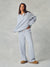 WAFFLE LOUNGE DRAWSTRING STRAIGHT LEG PANTS - PALMETTO