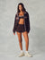 NYLON TRACK GINGHAM 90'S SHORTS - DRIFTWOOD