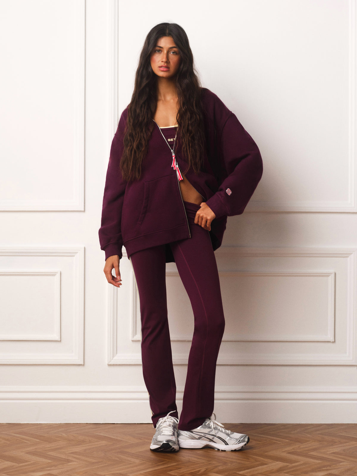 MIDWEIGHT SWEATS STAPLE UNIFORM OVERSIZED ZIP HOODIE - BERET(PURPLE)
