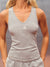 STRETCH COTTON ESSENTIAL SET SCOOP V TANK - RACQUET