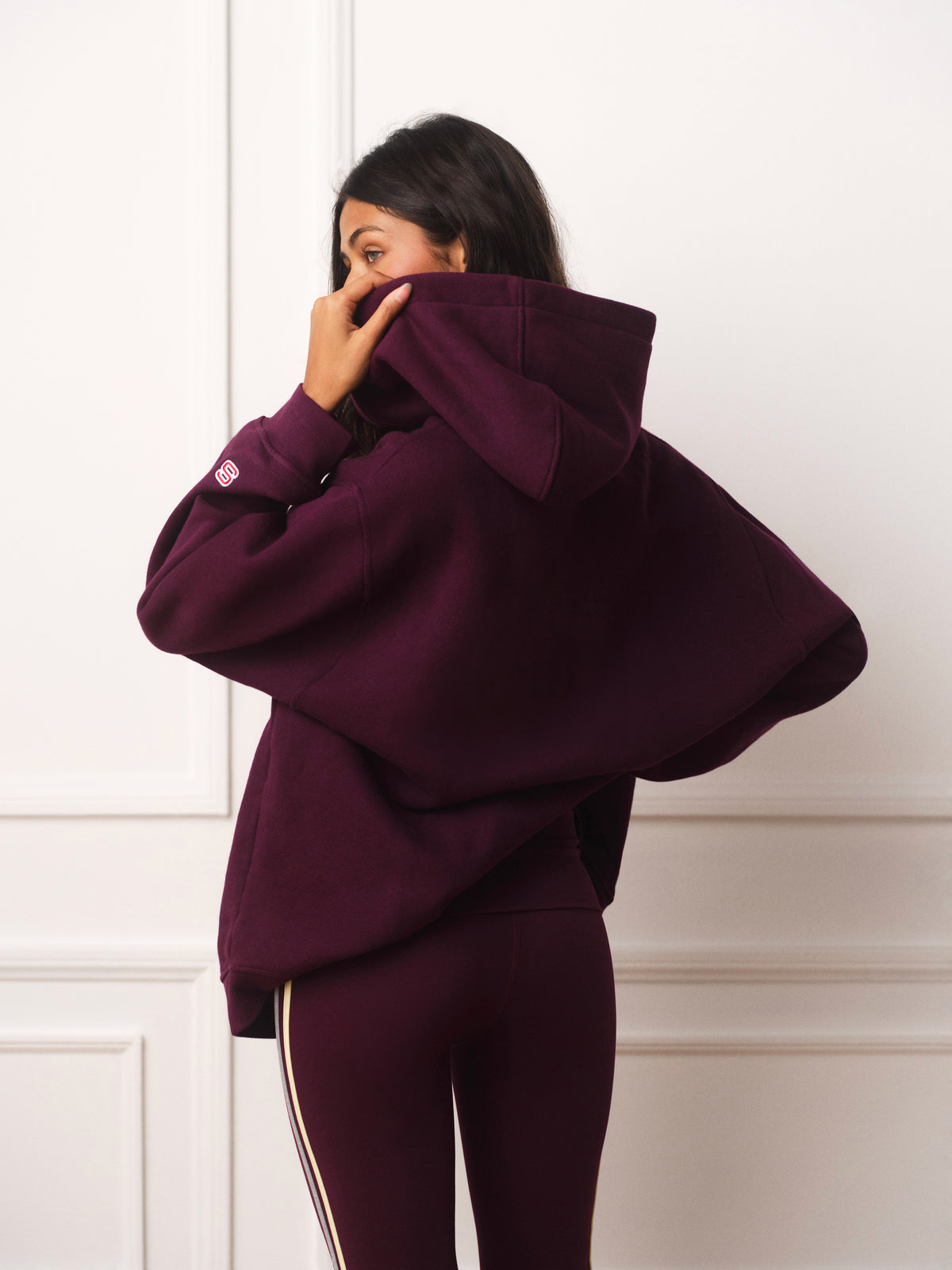 MIDWEIGHT SWEATS STAPLE UNIFORM OVERSIZED ZIP HOODIE - BERET(PURPLE)