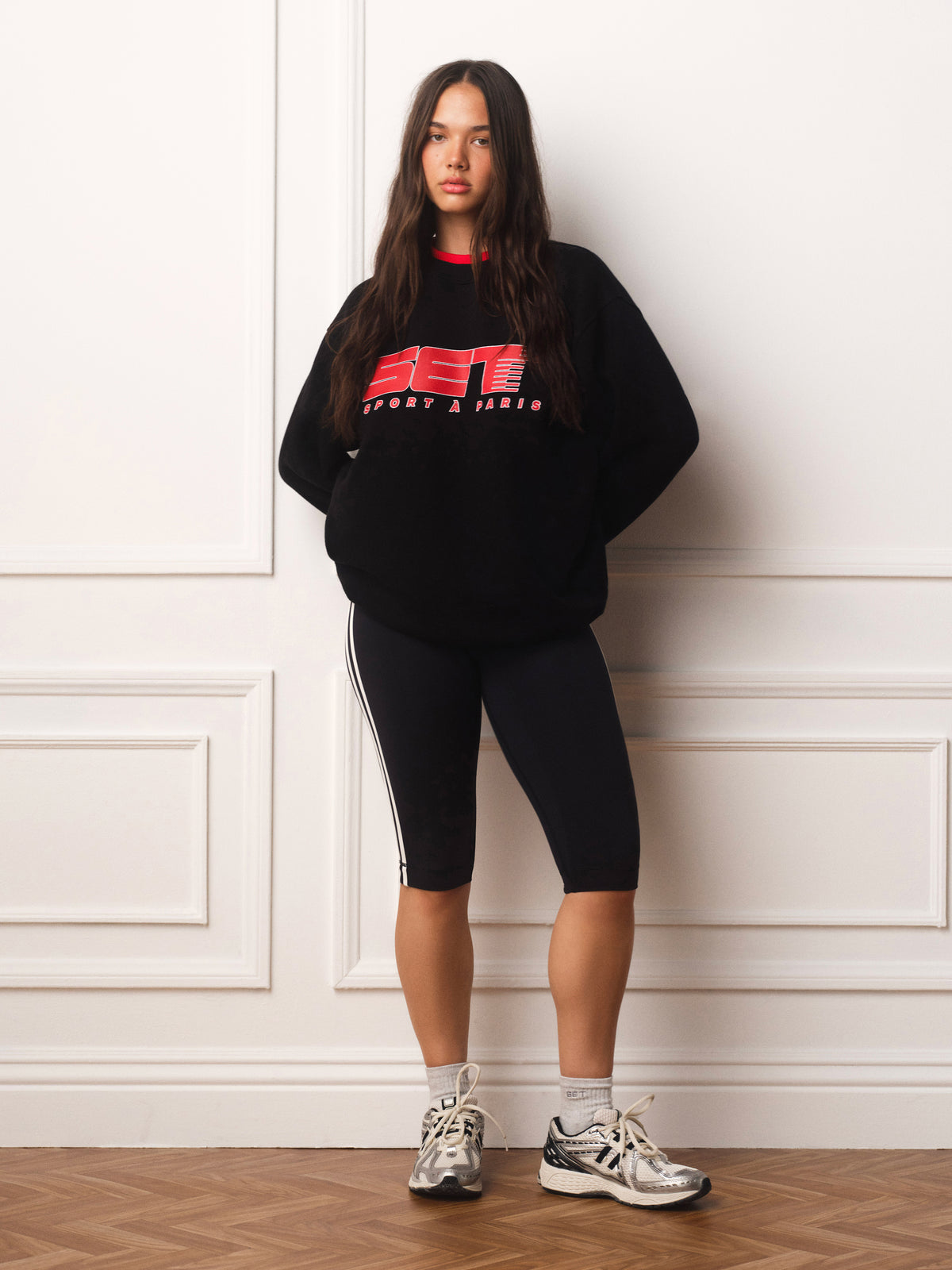 MIDWEIGHT SWEATS STAPLE SET UNIFORM LAYERED CREWNECK - ROUGE(ONYX)
