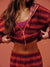 TOWEL TERRY TERRY STRIPE FUNNEL ZIP HOODIE - HEATWAVE