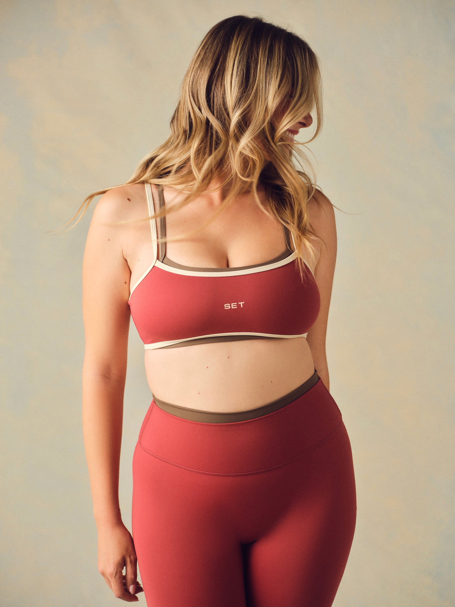SPORTBODY® SPORTY STRAP BRA - SWEET TEA