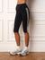 LUXFORM® LUX DUO STRIPE CAPRI LEGGINGS - ONYX