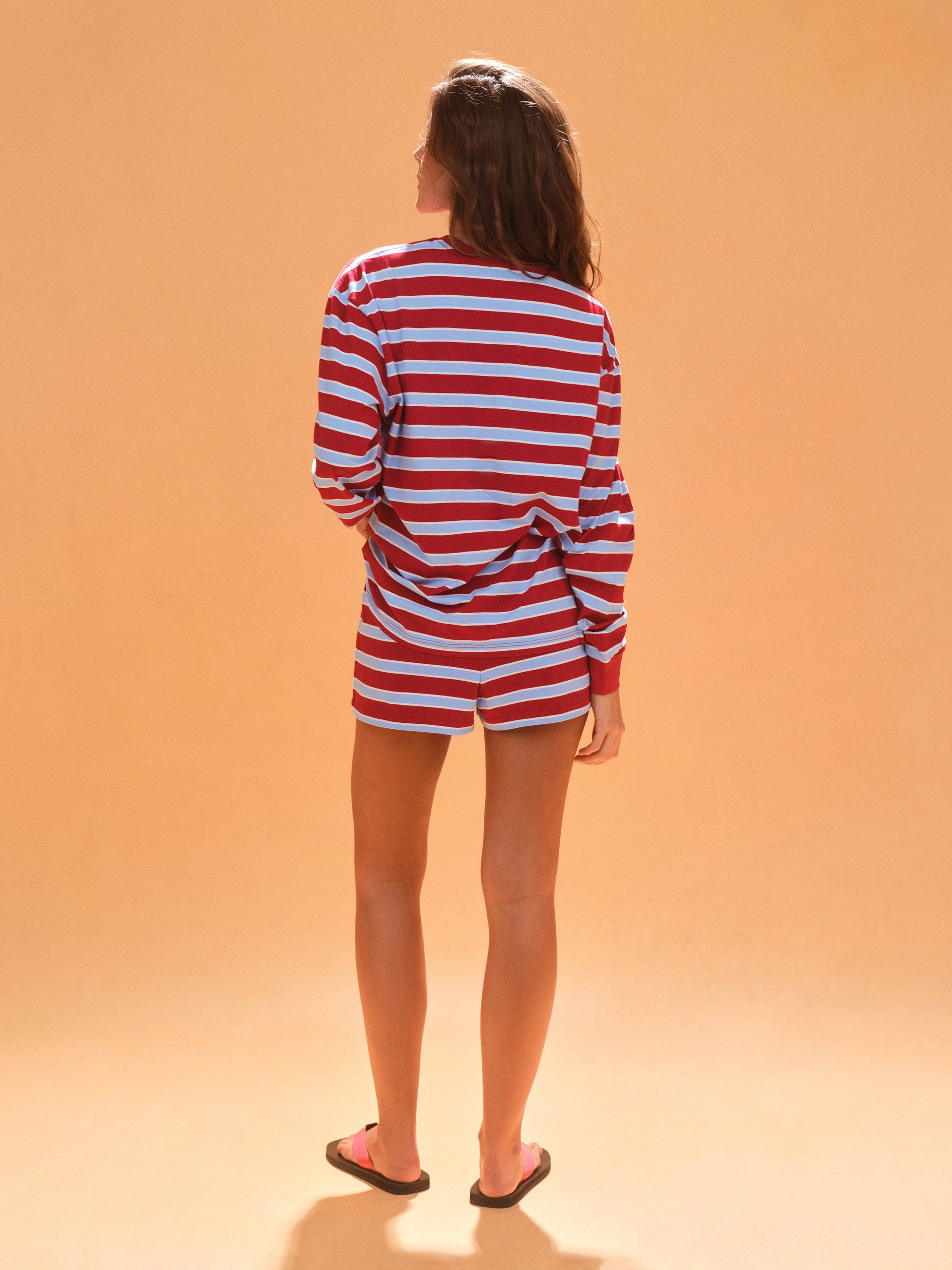 HEAVY COTTON EASY STRIPE SHORTS - VESPA