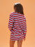 CLASSIC COTTON DAILY STRIPE CUFFED LONG SLEEVE - VESPA