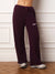 WAFFLE LOUNGE DUO STRIPE STRAIGHT LEG PANTS - BERET