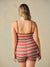 SPORTBODY® SPORTY STRIPE U SHORTYSUIT - SWEET TEA