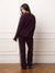 WAFFLE LOUNGE DUO STRIPE LONG SLEEVE - BERET
