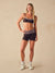 AERALINE™ BREATHE GINGHAM FOLD-OVER SHORTS - DRIFTWOOD