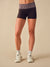 AERALINE™ BREATHE GINGHAM FOLD-OVER SHORTS - DRIFTWOOD