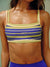 SPORTBODY® SPORTY STRIPE STRAP BRA - TOUCAN