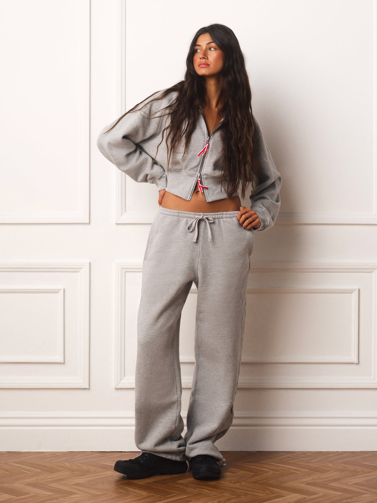 MIDWEIGHT SWEATS STAPLE CONVERTIBLE SWEATPANTS - HEATHER GREY