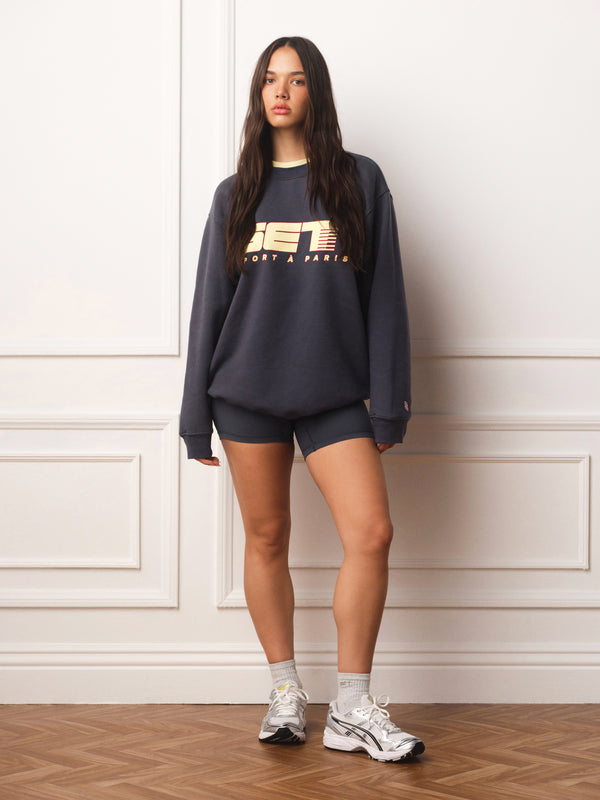 MIDWEIGHT SWEATS STAPLE SET UNIFORM LAYERED CREWNECK - METRO(BLUE)