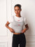 STRETCH COTTON ESSENTIAL UNIFORM TEE - PORCELIAN