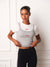 STRETCH COTTON ESSENTIAL UNIFORM TEE - PORCELIAN
