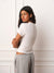 STRETCH COTTON ESSENTIAL UNIFORM TEE - PORCELIAN