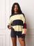 WEEKEND KNIT WEEKEND STRIPE CREWNECK SWEATER - METRO