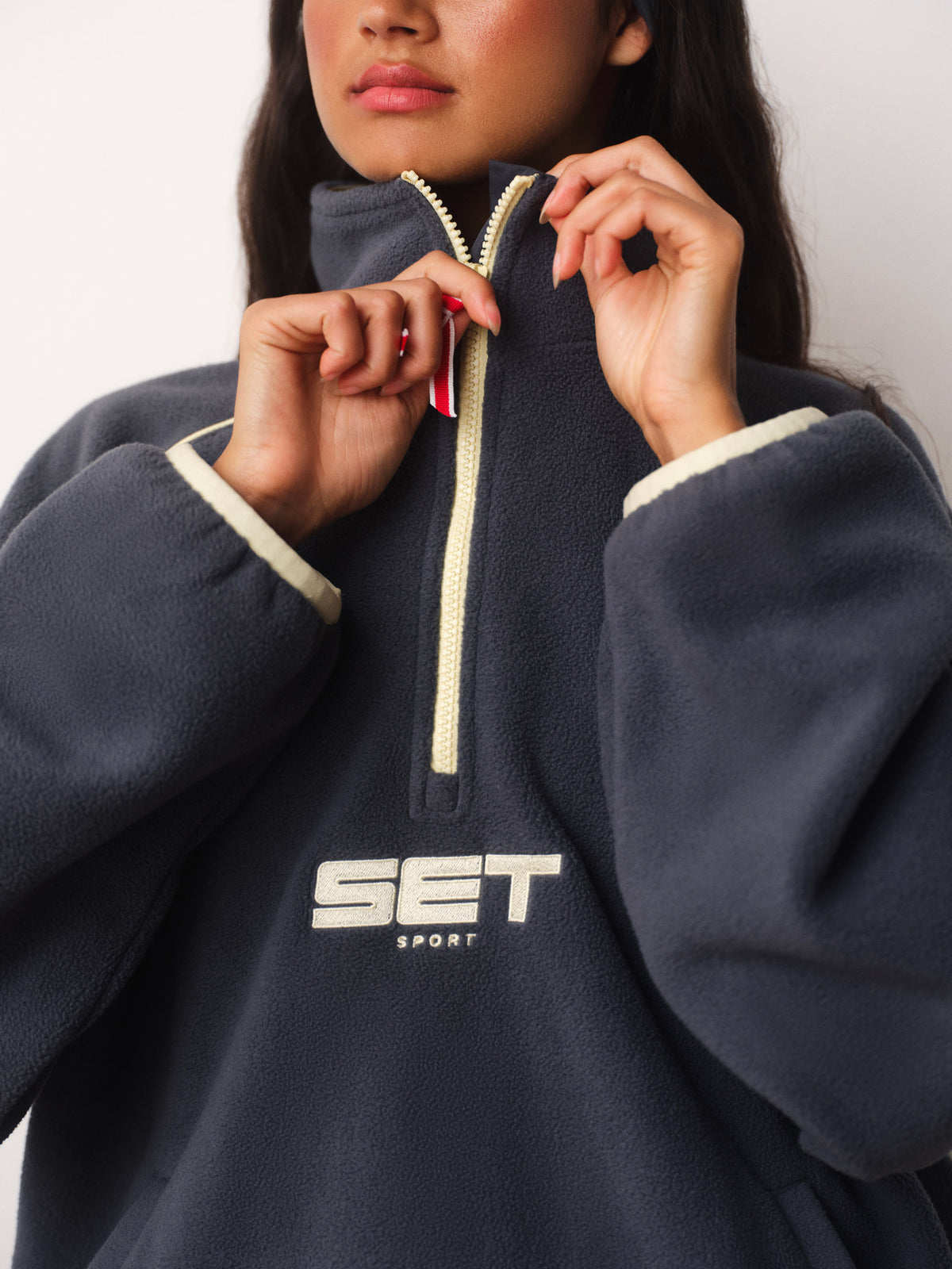 MICROFLEECE/NYLON UNIFORM RAGLAN QUARTER ZIP - METRO