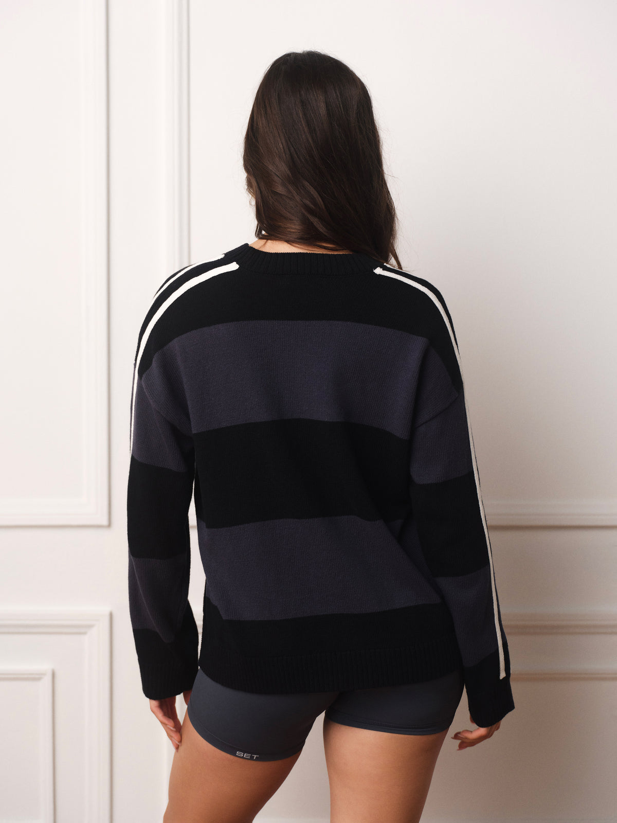 WEEKEND KNIT WEEKEND STRIPE CREWNECK SWEATER - TRIOMPHE