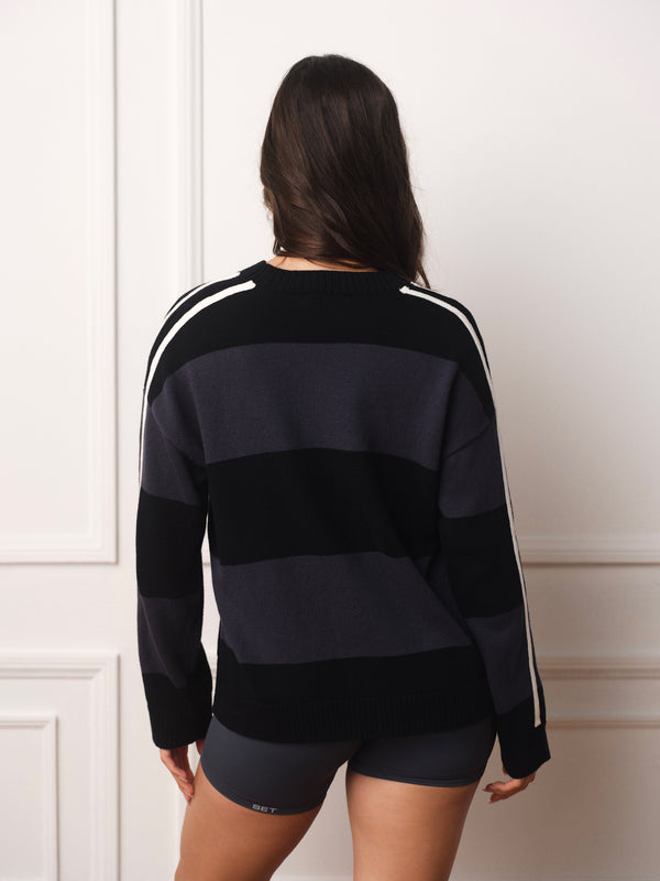 WEEKEND KNIT WEEKEND STRIPE CREWNECK SWEATER - TRIOMPHE