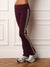 SPORTBODY® SPORTY DUO STRIPE FOLDOVER FLARE LEGGINGS - BERET