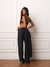 STRIPE JERSEY STRIPE DRAWSTRING STRAIGHT LEG PANTS - TRIOMPHE