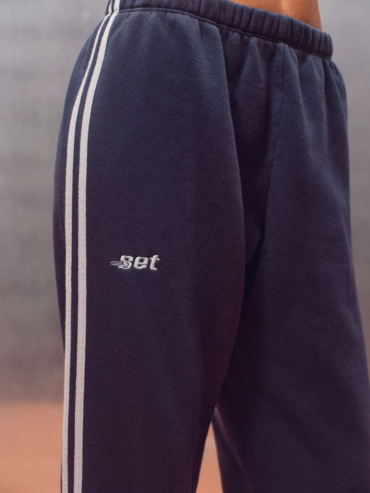 MIDWEIGHT SWEATS STAPLE DUO STRIPE STRAIGHT LEG SWEATPANTS - BIRDIE