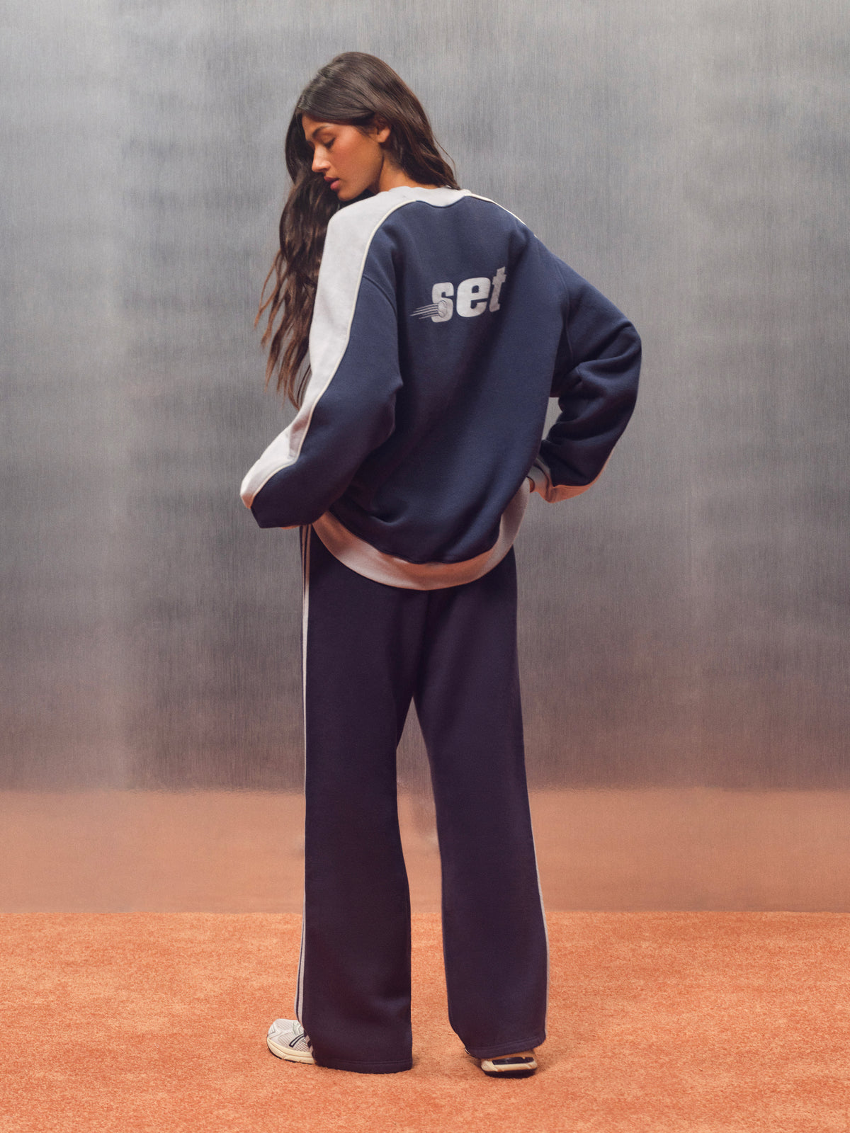 MIDWEIGHT SWEATS STAPLE PRO SHOP STRIPE CREWNECK - BIRDIE