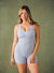 FORMCLOUD® CLOUD STRIPE LAYER GYM SHORTYSUIT - PALMETTO