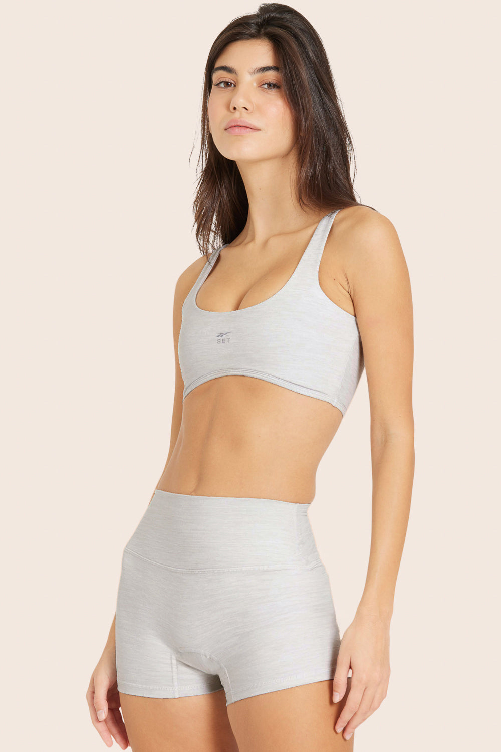 FORMCLOUD® REEBOK X SET RISE BRA IN HEATHER GREY