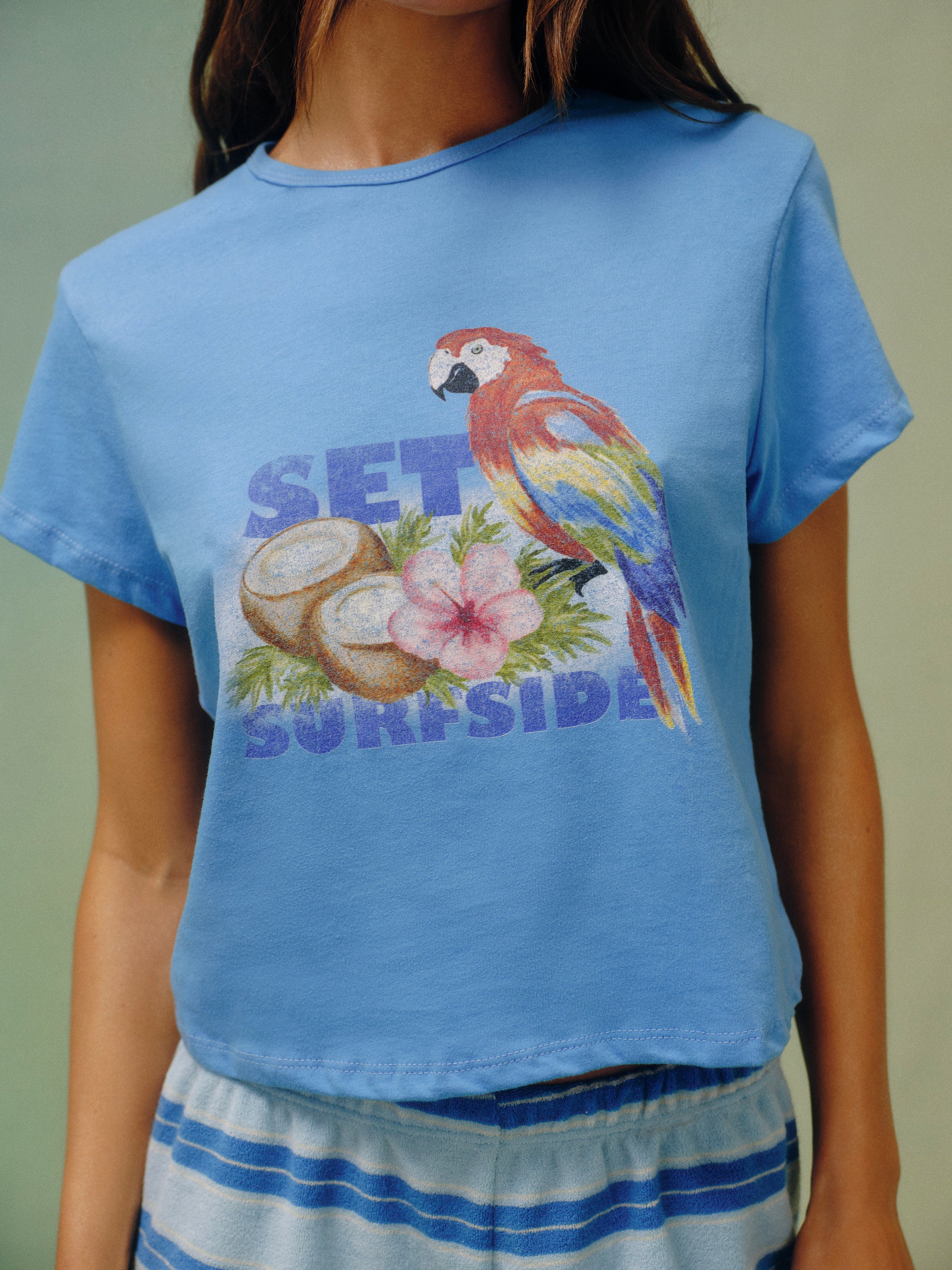 CLASSIC COTTON DAILY SURFSIDE BOXY TEE - REEF
