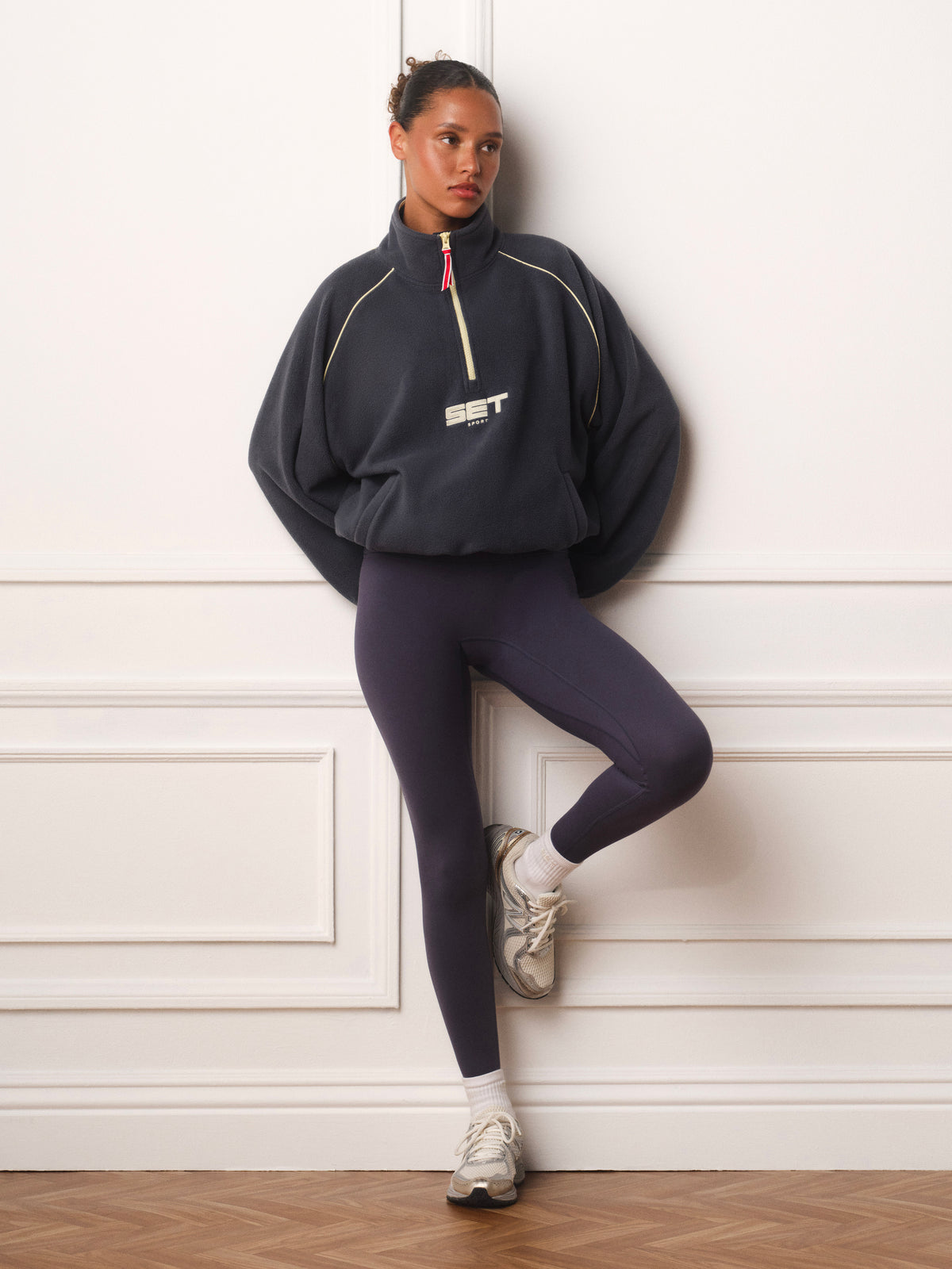 MICROFLEECE/NYLON UNIFORM RAGLAN QUARTER ZIP - METRO