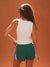 STRETCH COTTON ESSENTIAL SET SCOOP V TANK - OLÉ