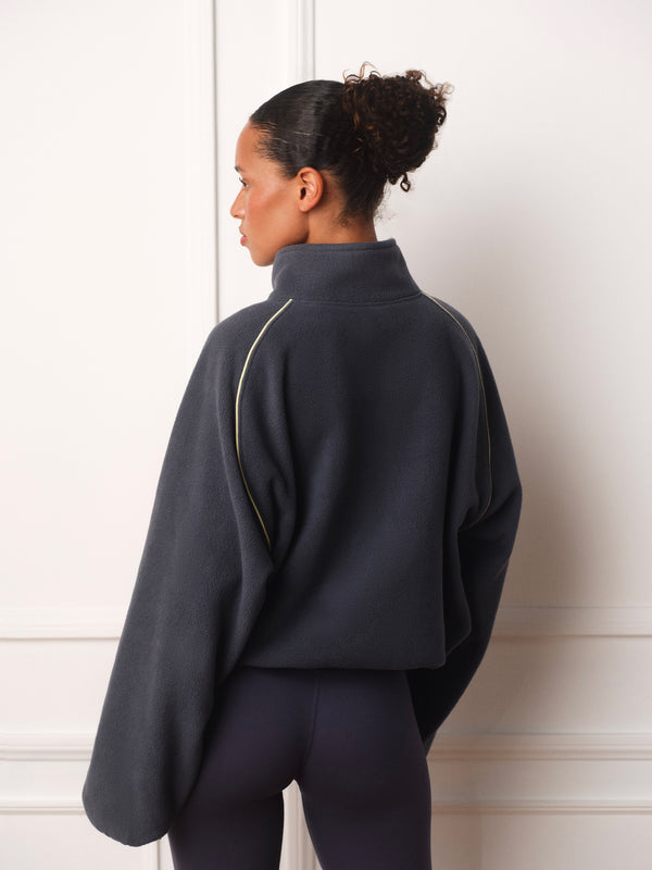 MICROFLEECE/NYLON UNIFORM RAGLAN QUARTER ZIP - METRO