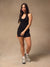 FORMCLOUD® CLOUD DUO STRIPE HALTER TANK - ONYX