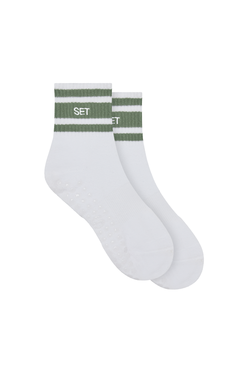 SET STRIPE PILATES SHORTY SOCKS - WHITE/REFRESH Featured Image