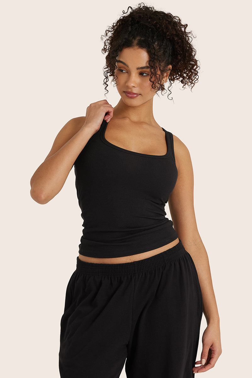 RIBBED MODAL BODY TANK - ONYX Featured Image