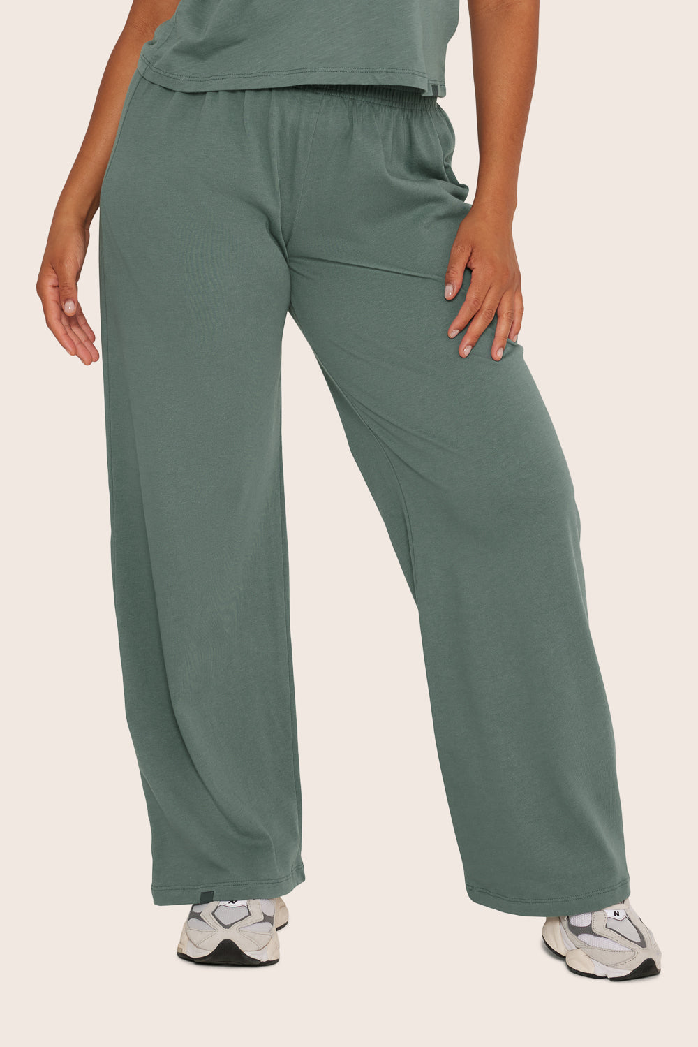 HEAVY COTTON EASY PANTS - WAVE Featured Image