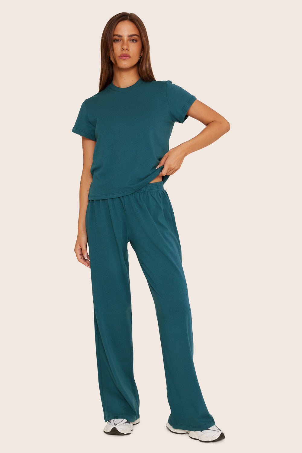 SET™ HEAVY COTTON EASY PANTS IN AGAVE