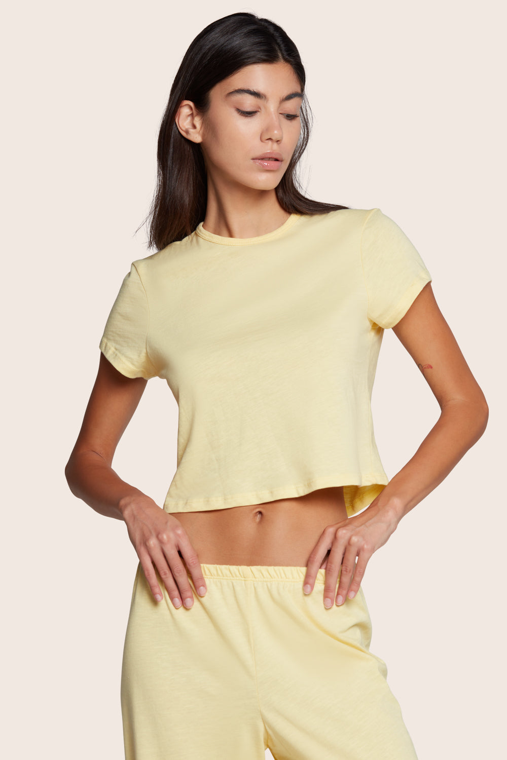 CLASSIC COTTON DAILY LINNY TEE - LEMONADE – SET ACTIVE CLASSIC COTTON DAILY LINNY TEE - LEMONADE – SET ACTIVE